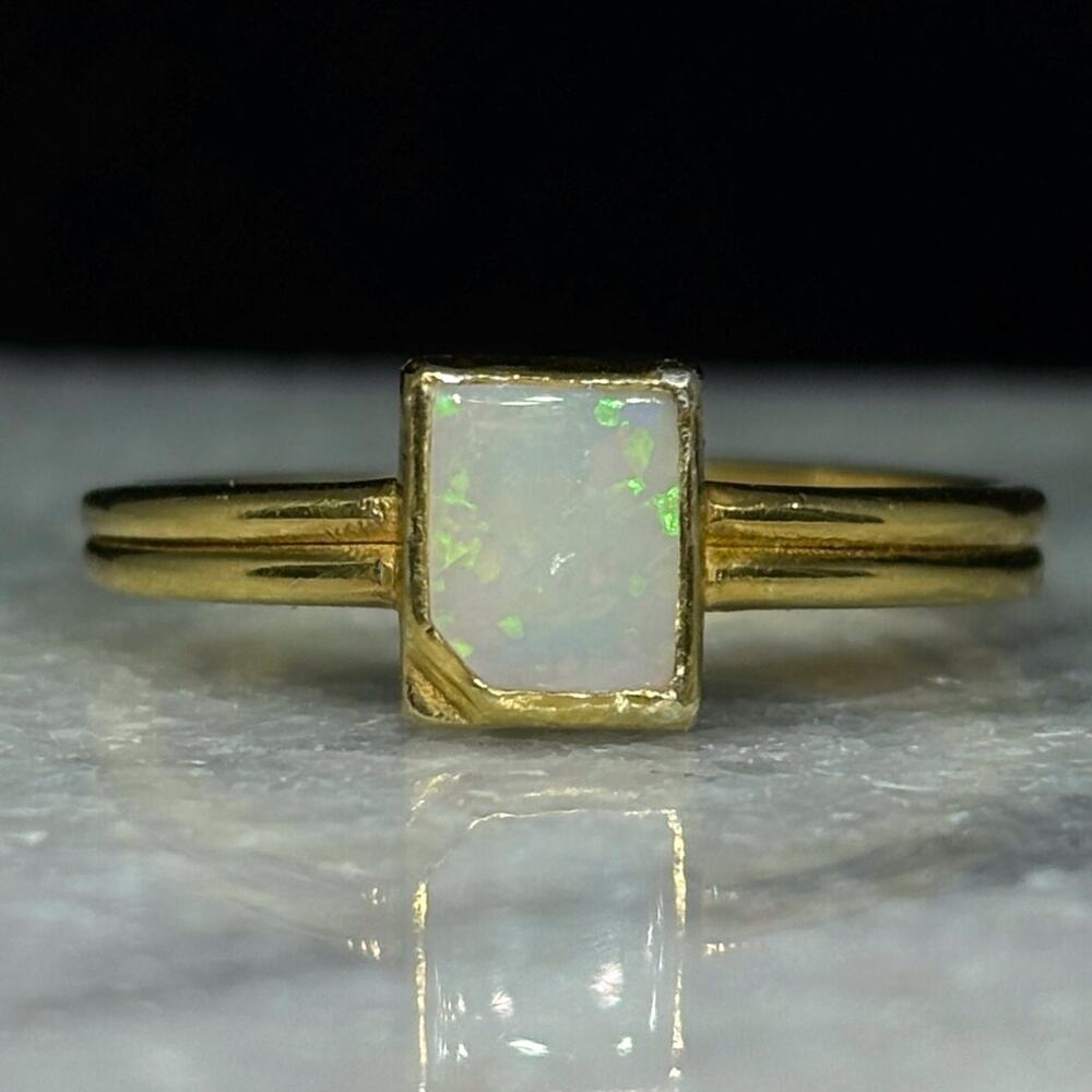 Pink Spencer Idaho Rustic Framed Opal Ring